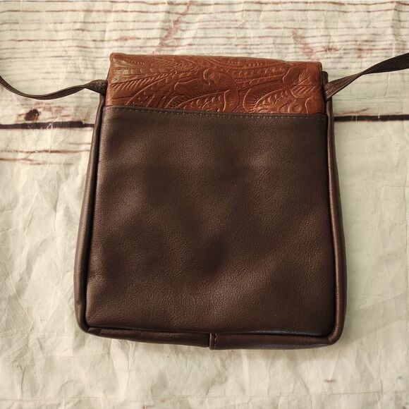 Handmade Leather Walkabout Bag With Stone Inlay Breezy Mountain Leather NWT - Picture 2 of 8